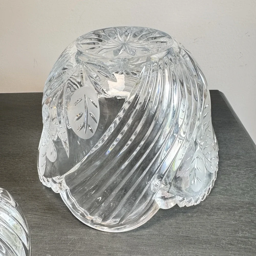 Rare Vintage Clarenbridge Irish Crystal‎ Covered Candy Bowl w/ Box